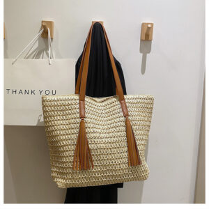 Alternative view of Large Capacity Handmade Storage Cotton And Linen Shoulder Bag