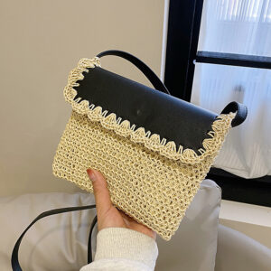 Alternative view of Women's Straw Mori Style Western Style All-matching Beach Crossbody Bag