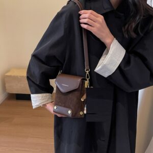 Alternative view of Retro Suede Phone Crossbody Small Square Bag