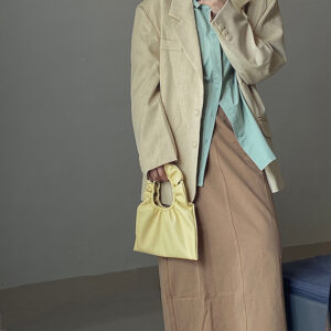 Alternative view of Mini Cloud Bag Female Soft Leather Fold Bag Clutch