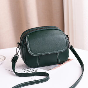 Alternative view of The New One-Shoulder Messenger Bag Fashionable Multi-Layer Soft Leather