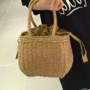 Alternative view of Drawstring Portable Thick Paper Rope Woven Bag