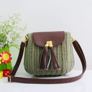 Alternative view of Rattan Bag Retro Bag Japanese Casual Fashion Female Bag