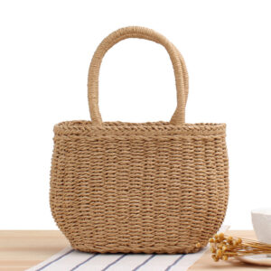 Alternative view of Hand-Woven Bags, A New Korean Vversion Of Handmade Straw Woven Bags, Holiday Beach Woven Handbags, Leisure