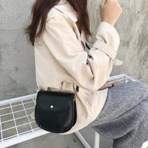 Flap PU Literary One-shoulder Messenger Small Square Bag