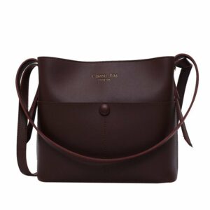 Alternative view of New Style Messenger Shoulder Bag Female Tote Bag Large Capacity Pu Bucket Bag Fashion Trend Niche Design Female Bag