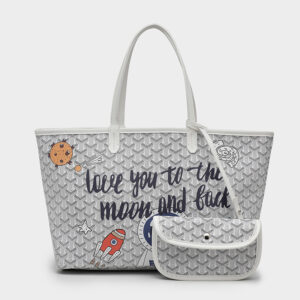 Alternative view of Fashion Graffiti Dog Tooth Bag Large Capacity Food Basket Shopping Bag