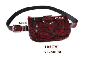 Alternative view of Snakeskin leather belt bag