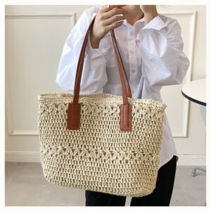 Alternative view of Women's Fashionable All-match Large Capacity Woven Shoulder Bag