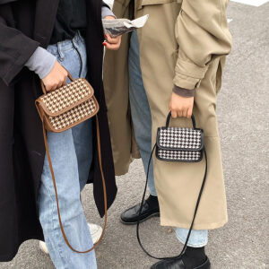 Plaid Houndstooth Personalized Daily Commuter Women's Bag