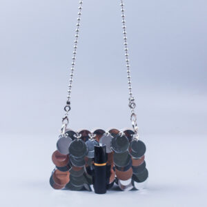 Alternative view of Handmade Women's Woven Bag Chain Sequined Shoulder Messenger Bag