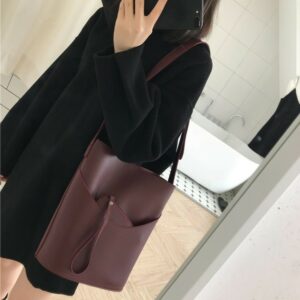 Alternative view of PU Nubuck Leather Big Bag Single Shoulder Messenger Female