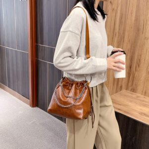Alternative view of Pleated portable shoulder bag