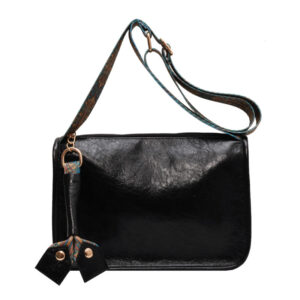 Alternative view of Casual Single Shoulder Solid Color Large Capacity Wide Shoulder Strap Bag