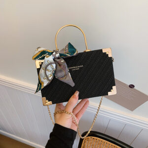 Alternative view of Silk Scarf Portable Small Square Bag Fashion Twill