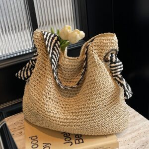 Summer Large Capacity Straw Women's Seaside Vacation Commuter Shoulder Bag