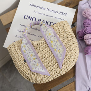 Alternative view of Women's Fashion Temperament Small Flower Silk Scarf Handbag Woven