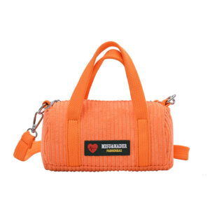 Alternative view of Women's Solid Color Striped Corduroy Bucket Bag