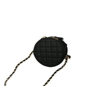Pure Color Mini Round Bag Wild Rhombus One-Shoulder Diagonal Chain Bag
