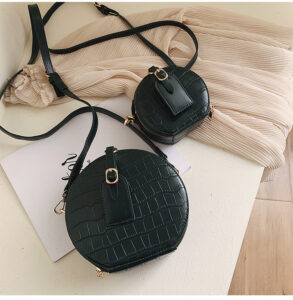 Textured stone shoulder bag