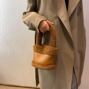 Tide Personality Splicing Fur Bag Sweet Handbag