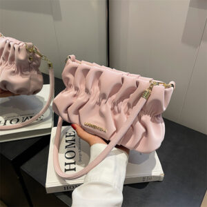 Alternative view of Women's New Stylish Good Texture Shoulder Messenger Bag Pleated Underarm