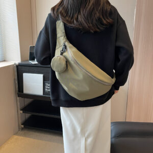 One-shoulder Crossbody Nylon Waist Bag Street Fashion Retro