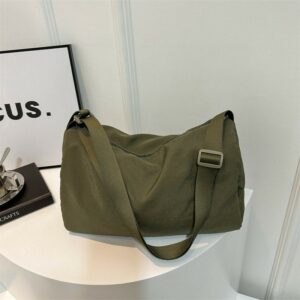 Alternative view of One-shoulder Nylon Large-capacity Bucket Bag Vintage