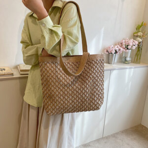 Women's Fashion Versatile Large Capacity Woven Bag