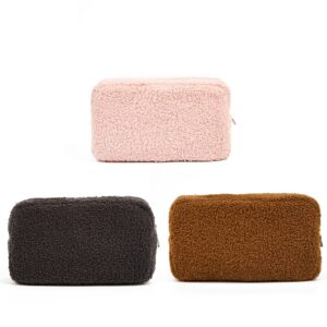 Alternative view of Autumn And Winter Solid Color Velvet Bag Large Capacity Skincare Products Storage Bag