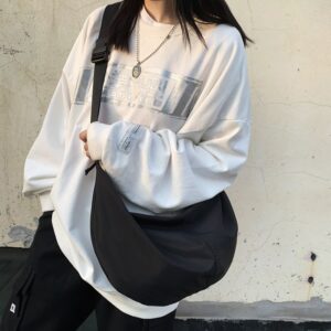 Alternative view of Working Style Men's Simple And Lightweight Casual Dumpling Messenger Bag