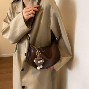 Alternative view of Fashion Trendy One-shoulder Messenger Bag Simple Niche Pu