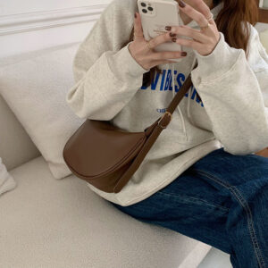 Alternative view of Women's Bag Casual Black One Shoulder Crossbody Bag Versatile Dumpling Bag