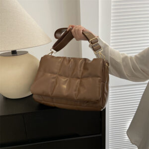 Alternative view of Fashion Retro Lingge Embroidery Thread Large Capacity Cotton Suit Bag For Women