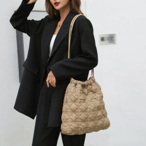 Diamond Bucket Fashion Pleated Crossbody Bag