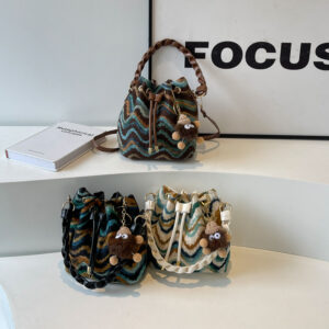 Corrugated High-grade Shoulder Bag Fashion All-matching