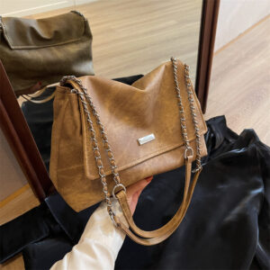 Alternative view of Texture Chain Shoulder Bag Crossbody Commuter Tote
