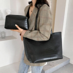 Fashion All-match PU Leather Women's Large-capacity One-shoulder Tote Bag