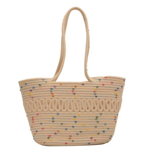 Alternative view of Large Capacity Beach Cotton Woven Shoulder Bag