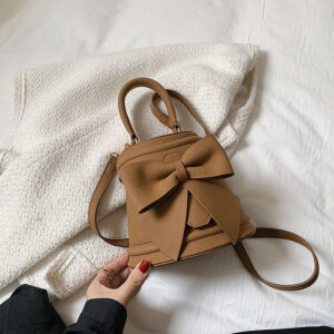 Alternative view of Bucket Bag Shoulder Messenger Girly Sense Bowknot Fashion Handbag For Ladies