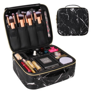 Alternative view of Small Double Layered Makeup Travel Storage Box Makeup Artist