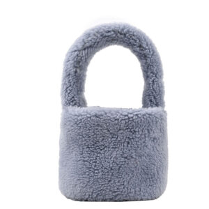 Alternative view of Women's Fashion Lamb Wool Plush Bucket Bag Handbag