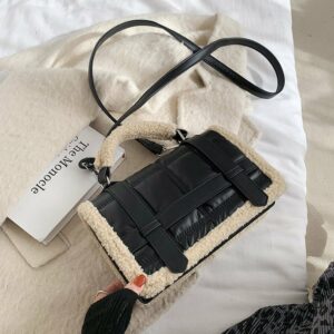 One-shoulder Messenger Portable Furry Small Square Bag