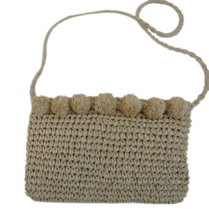 Alternative view of Hand-woven flowers straw bag