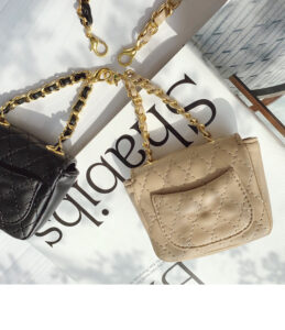 Alternative view of Mini diamond chain belt bag