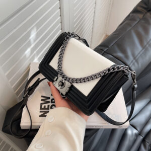 Alternative view of Contrast Color Small Square Bag Women