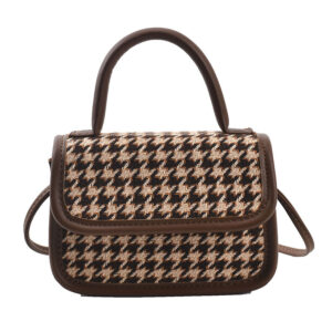 Alternative view of Plaid Houndstooth Personalized Daily Commuter Women's Bag