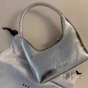 Alternative view of French Style Temperament Silver Hand Carrying Underarm Bag Women