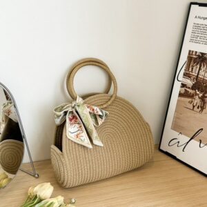 Alternative view of Women's Large-capacity Bucket Western Style Woven Tote Bag
