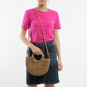 Women's Fashion Handmade Straw Woven Hollow Crossbody Bag